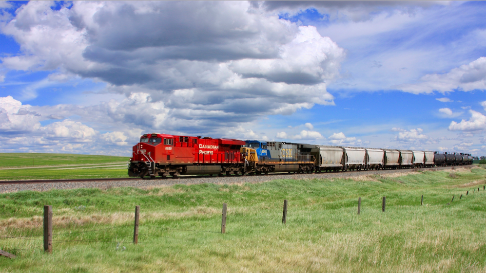 CP train passing left to right